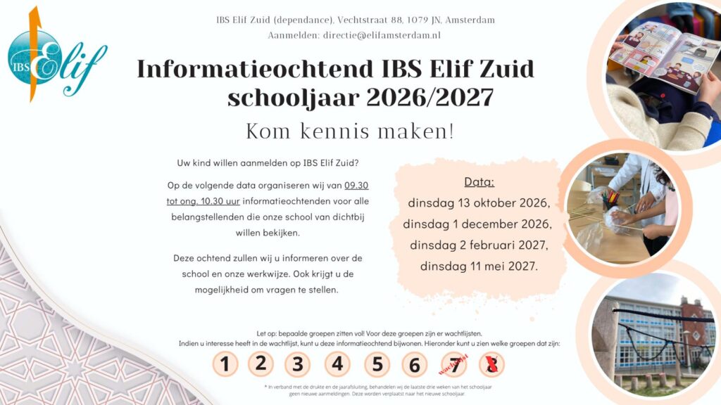 Voorlichtingsochtend IBS Elif Amsterdam Zuid